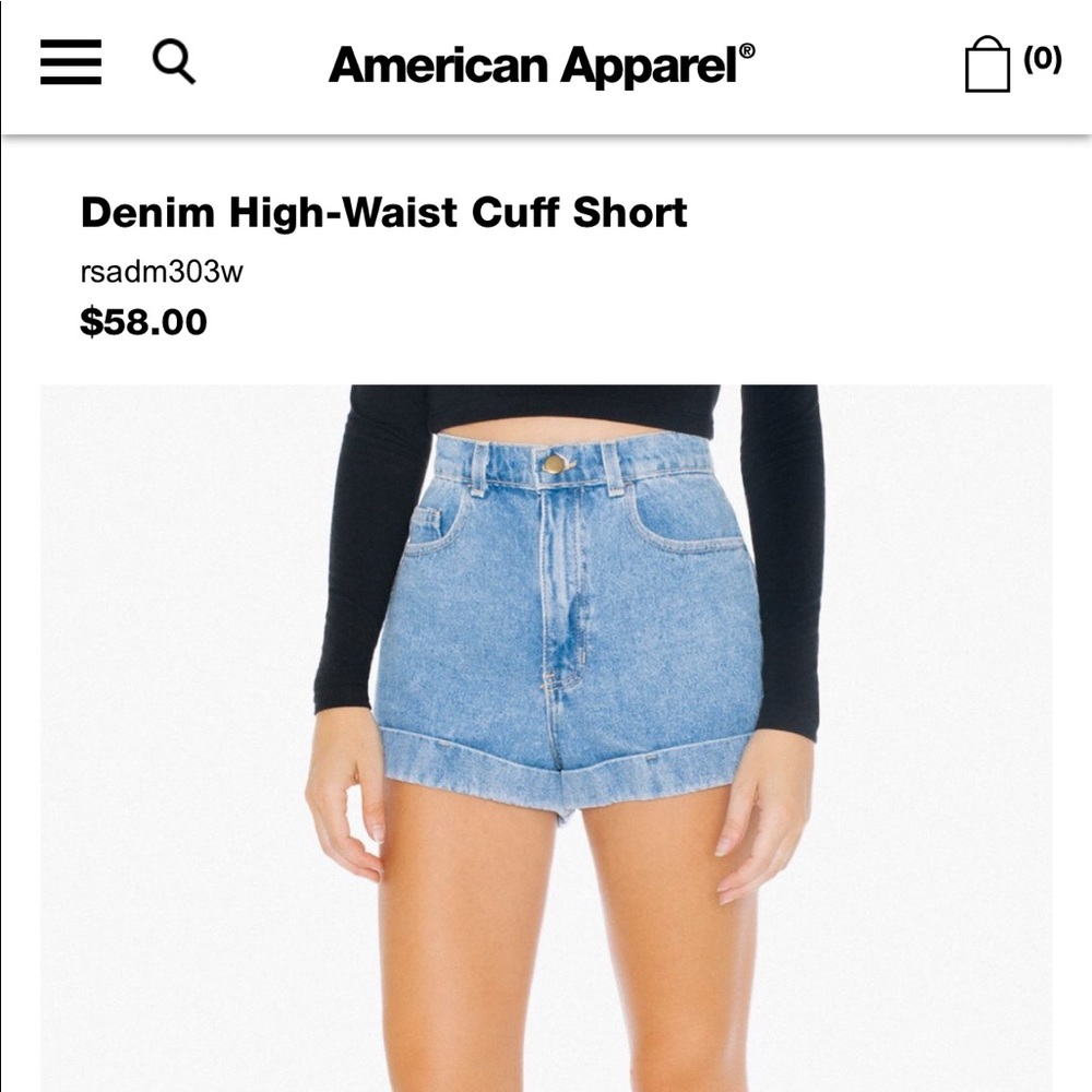 American Apparel Jean Shorts